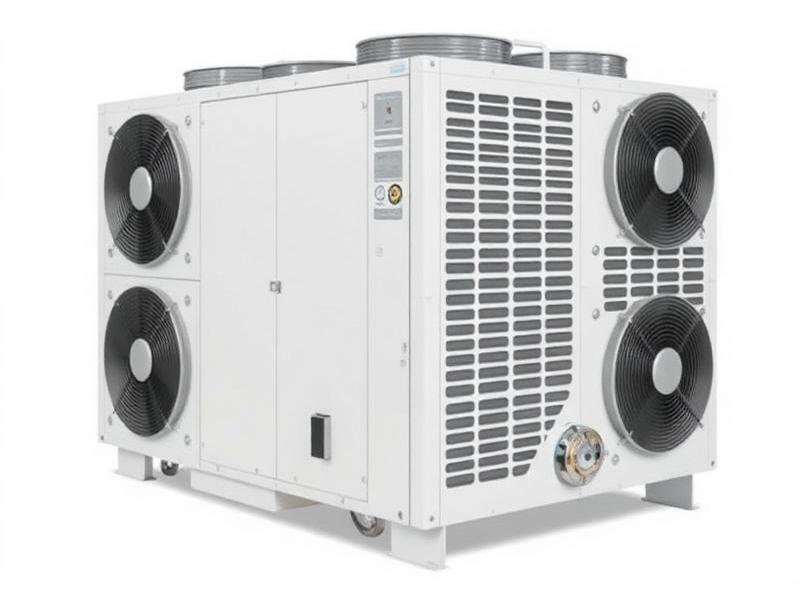 Air-cooled rental chiller unit ready for site deployment